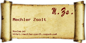 Mechler Zsolt névjegykártya